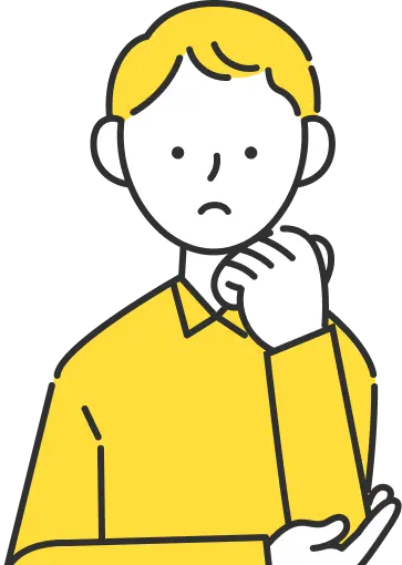 悩んでいる男性のアイコン
